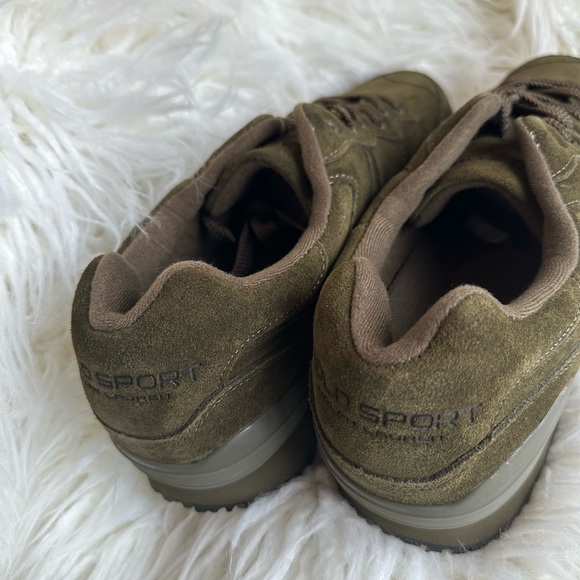 Polo by Ralph Lauren Green Sneakers Suede Low-Top Deep Olive - Picture 6 of 9